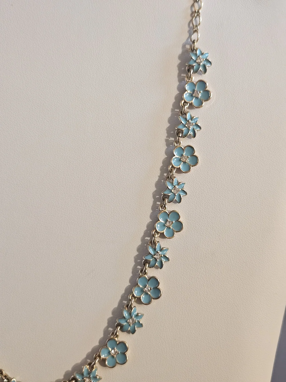 Kate Spade New York Gold-Tone Blue Enamel Flower Necklace - Ladies